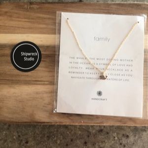 Gold Plated Family Whale Necklace NEW